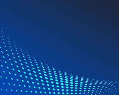 Dinamik bir dalganın soyut arkaplan parçacıkları, ortaya çıkan bilginin en parlak ikinci noktasıdır. Geleceğin dijital teknolojisi. yüksek teknoloji arka plan tasarımı ve büyük veri