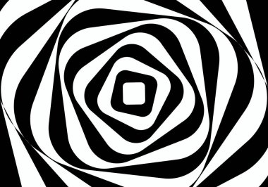 Soyut arkaplan Wavy Line Spiral beyaz zemin üzerinde siyah bir desendir. Duvar kağıdı, kumaş deseni ya da diğer resim çalışmaları olabilir..