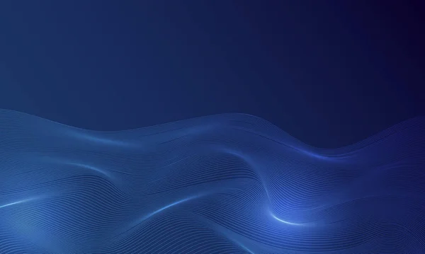Partículas Abstractas Wave Blue Una Onda Tecnología Para Enviar Información — Vector de stock