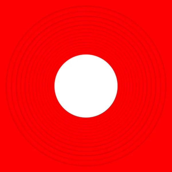 Bakgrund Papper Skära Röda Cirklar Stansade Cirklar Mellanskiktet Överlappande Mitten — Stock vektor