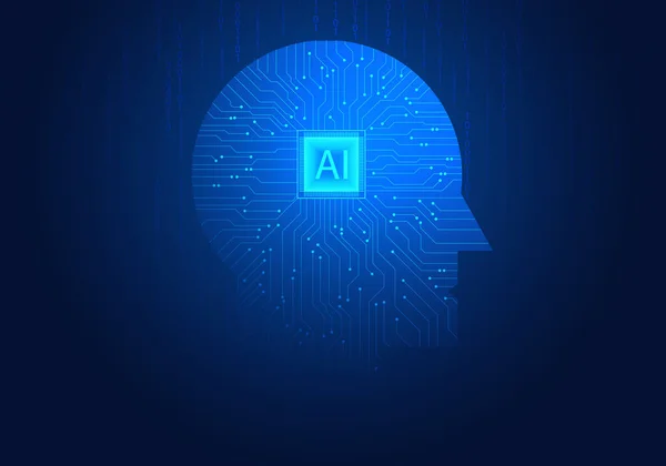 Tecnologia Inteligente Inteligência Artificial Combina Trabalho Com Robôs Que Assistentes — Vetor de Stock