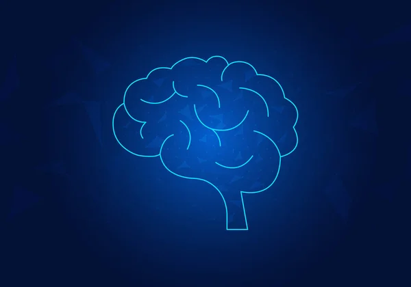 Technologie Van Hersenen Kunstmatige Intelligentie Een Technologie Die Commandeert Leert — Stockvector