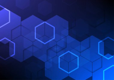 Soyut arka plan teknolojisi altıgen doğru bilgiyi iletmek için arkalarında çalışan dijital sistemlerin iç yapısını iletir.