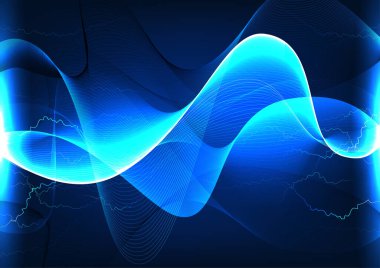 İnternet ağındaki veri transferi için kullanılan soyut arkaplan teknolojisi ileri geri değişen bir bilgi dalgası ve elektrik akımı gösterir.