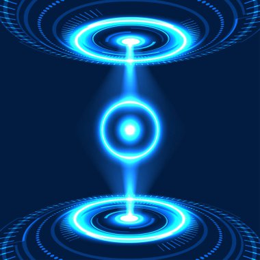 Teknoloji arka plan veri bağlantısı internet ağından kullanılacak verileri getiriyor. Ayrıca kısa sürede birleştirmek için de zaman gerekiyor. Işık çemberli teknoloji çemberi