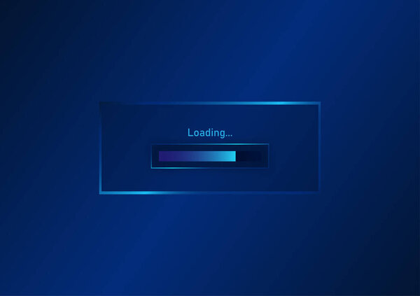 Technology background Technology loading screen showing data processing power. Suitable for illustration, poster, game screen, login to use technology-related jobs