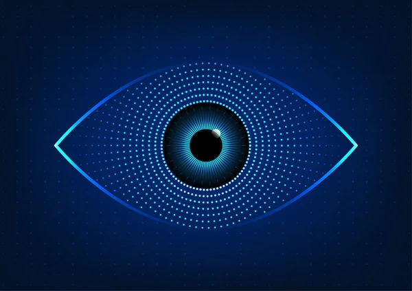 Tecnología Ocular Fondo Abstracto Tecnología Ayuda Encontrar Rápidamente Información Llevar — Vector de stock