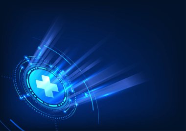 Teknoloji çemberine sahip tıbbi teknoloji teknolojisi. Hastaların semptomlarını iyileştirmek için teknolojiyi getiriyor. Hastalığın daha hızlı iyileştiğini ve daha az iyileştiğini gösteriyor..