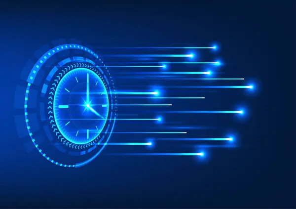 Time Technology Technology Circle Beam Forward Het Concept Van Snelle — Stockvector