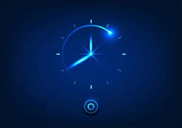 Reloj Pantalla Marcación Tecnología Fondo Utiliza Para Indicar Tiempo Medir — Vector de stock