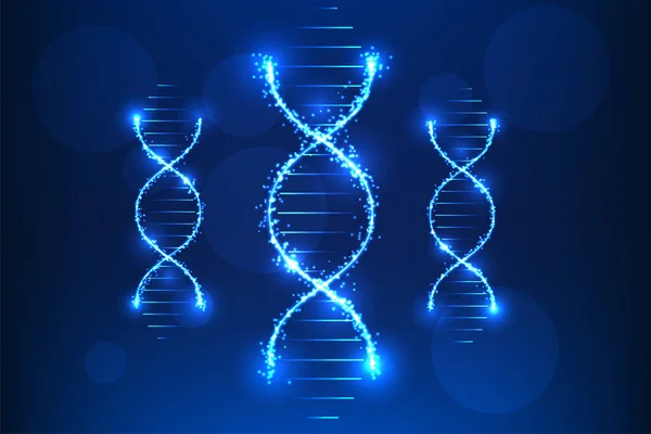 Tıbbi teknoloji, DNA özelliklerinin yapısını gösteriyor. Bu teknoloji, hastaları araştırmak ve tedavi etmek için DNA bilgisini gösteren teknolojinin kullanımını temsil ediyor.
