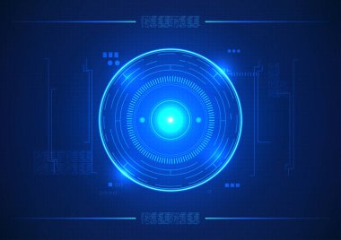 Ekran teknolojisi merkezdeki çember, element olarak bir sayı kodu içeren bir gradyan örtüsüne sahiptir. Duvar kâğıdı işleri için uygun bir teknoloji ekranı. Teknolojiyle ilgili iş broşürleri