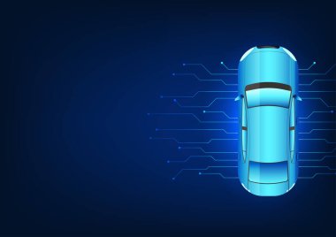 Teknolojik otomobil çevresi, arabaya bağlı teknoloji devreleri. Elektrik sisteminin alternatif bir enerji kaynağı olarak kullanıldığı modern arabaların icadını temsil ediyor..