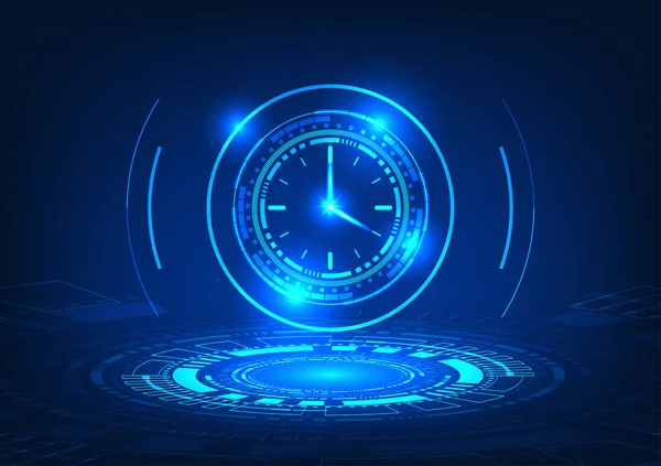 Zaman teknolojisi saati holografik görüntü şeklinde yansıtan teknolojik bir çember. Teknolojinin insanlara cevap vermek için hızlı bir şekilde geliştirilmesinden bahsediyor..