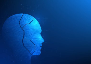 Yapay zeka teknolojisi ya da yapay zeka, internet ağına bağlı bir veri devresi olan mekanik beyin robotu. Muazzam miktarda bilgi ve komutların öğrenilmesini temsil eder.