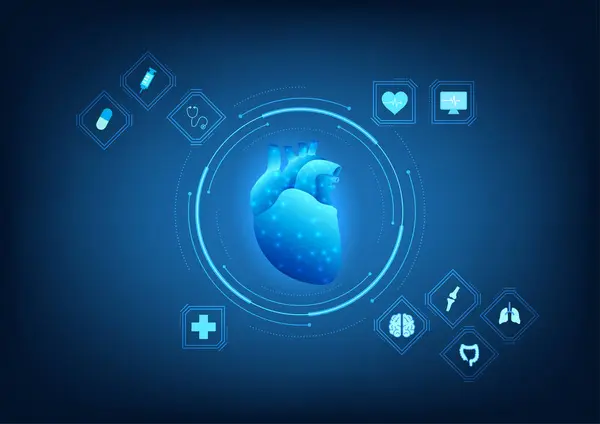 Taranmış kalp fonksiyonlarının tıbbi teknolojisi ve tedavi hakkında detaylı bilgiler. Böylece doktorlar hastalığı teşhis edebilir ve tedavi sağlayabilir..