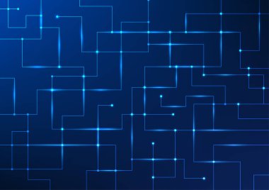 Birbirine bağlı veri hatlarını gösteren teknoloji arka planı, dijital çağda veri ve veri analizi, veri alışverişi, bilişim ve yazılım geliştirme uygulamaları için uygundur.