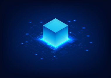 Zincirleme teknoloji geçmişi. Blockchain teknoloji kutusu, sırtımda işlem verisi şeklinde. Merkezi olmayan bir depo. Şifreleme, akıllı sözleşmeler ve veri doğrulama sistemlerinde kullanılır.