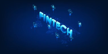 Fintech teknolojisi, finansal simgelerle bağlantılı bir dünya haritasında dijital finansal sistemlerin küresel bağlantısını ve finans endüstrisinin dönüşümünü temsil ediyor.