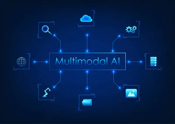 Simgeye bağlı çok amaçlı yapay zeka teknolojisi, aynı anda farklı verileri işleyebilen ve anlayabilen bir yapay zeka sistemini temsil ediyor..