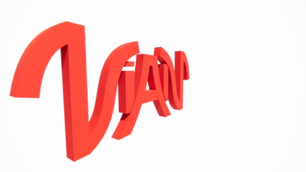 Wideo Rendering Typografia Graffiti Logo Symbol Nazwa Słowo Liam Lian — Wideo stockowe