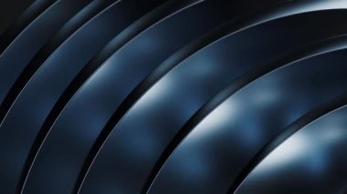 Metalik eğri geometri arkaplanı, 3d oluşturma.