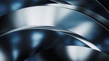 Metalik eğri geometri arkaplanı, 3d oluşturma.