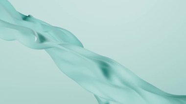 Akan yeşil kumaş arkaplan, 3D görüntüleme.