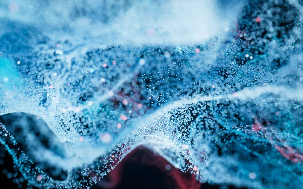 Soyut Dalga Parçacıkları Dağıtım Tozu Boyutlu Görüntüleme Dijital Çizim — Stok fotoğraf