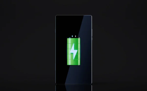 Mobiele Telefoon Batterij Weergave Digitale Tekening — Stockfoto