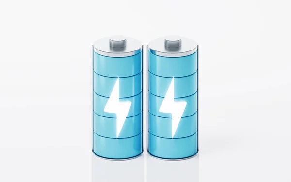 Batería Carga Rápida Sobre Fondo Blanco Concepto Tecnología Energía Renderizado — Foto de Stock
