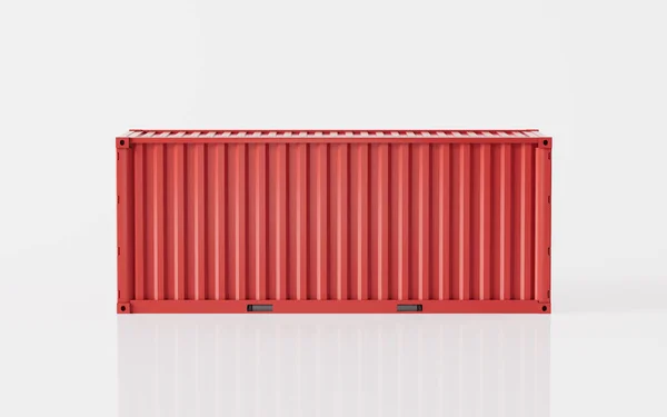 Frachtcontainer Fracht Und Export Rendering Digitale Zeichnung — Stockfoto
