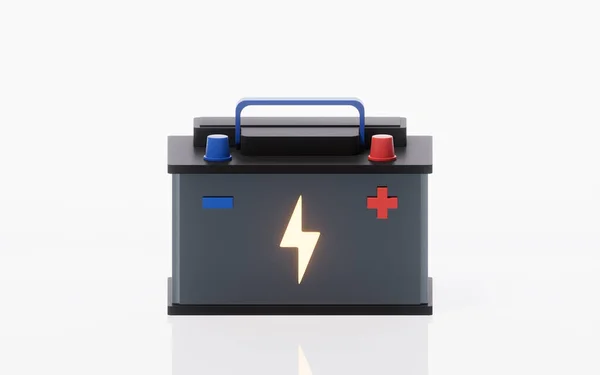 Accumulateur Puissance Batterie Voiture Électricité Rendu Dessin Numérique — Photo