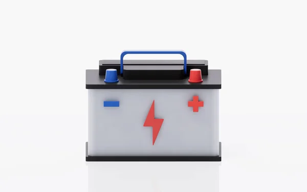 Ackumulator Bil Batteri Energi Och Rendering Digital Ritning — Stockfoto