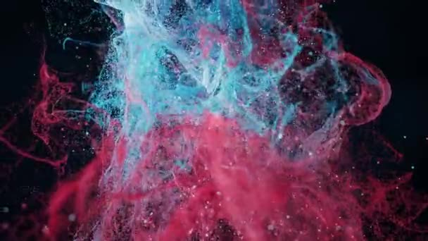 Абстрактні Хвильові Частинки Дифузний Порошок Рендеринг Графічний Рух — стокове відео