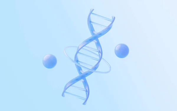 Dna Glass Material Rendering Digital Drawing — Stock Photo, Image