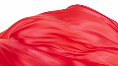 Smooth wave cloth background with alpha channel, 3d rendering.