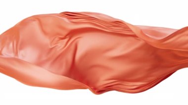 Smooth wave cloth background with alpha channel, 3d rendering.