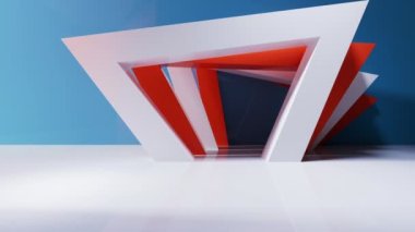 Abstract geometric interior structure, 3d rendering.