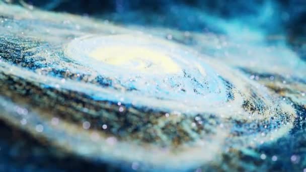 密度輝く粒子を持つカラフルな星雲 3Dレンダリング — ストック動画