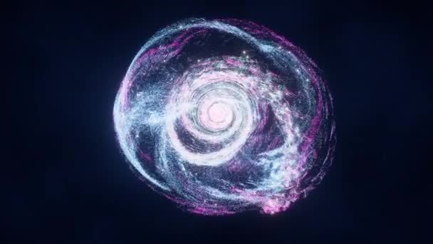 色彩斑斓的星云 带有致密发光粒子 3D渲染 — 图库视频影像