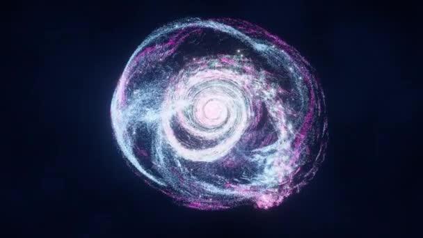 Colorful Nebula Density Glowing Particles Rendering — Stock videók