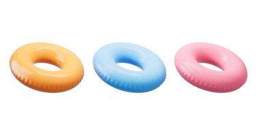 Inflatable swimming ring, summer and swimming themes, 3d rendering. Digital drawing.