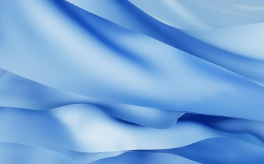 Flowing wave multilayer background, 3d rendering. Digital drawing.