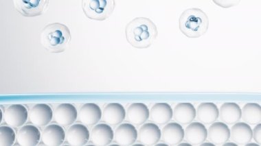 Cells and skin, cosmetic and skin care concept, 3d rendering.