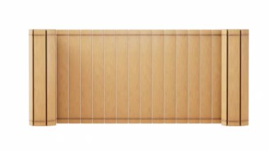 Retro Chinese acient bamboo slip with alpha channel, 3d rendering.