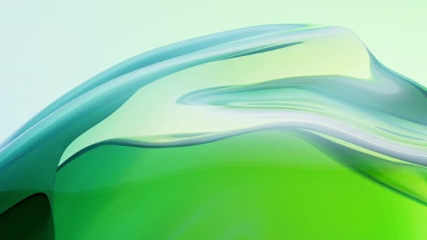 Flowing Wave Transparent Glass Cloth Rendering — Video Stock