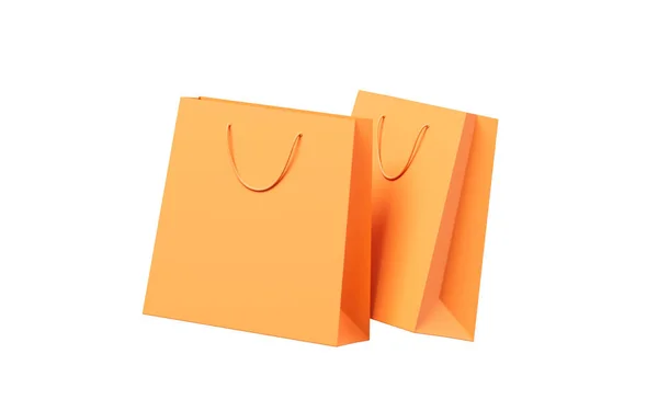 Пакеты Оранжевым Цветом Рендеринг Цифровой Рисунок — стоковое фото
