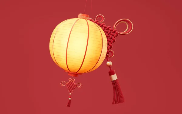 Kinesisk Antikk Lykt Med Retro Stil Gjengivelse Digital Tegning – stockfoto