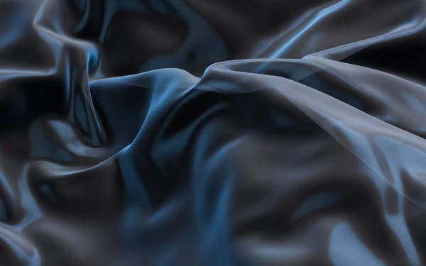 Smooth wave cloth background, 3d rendering. Digital drawing.